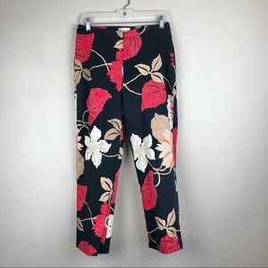 Cache | Floral Pattern Ankle Pants